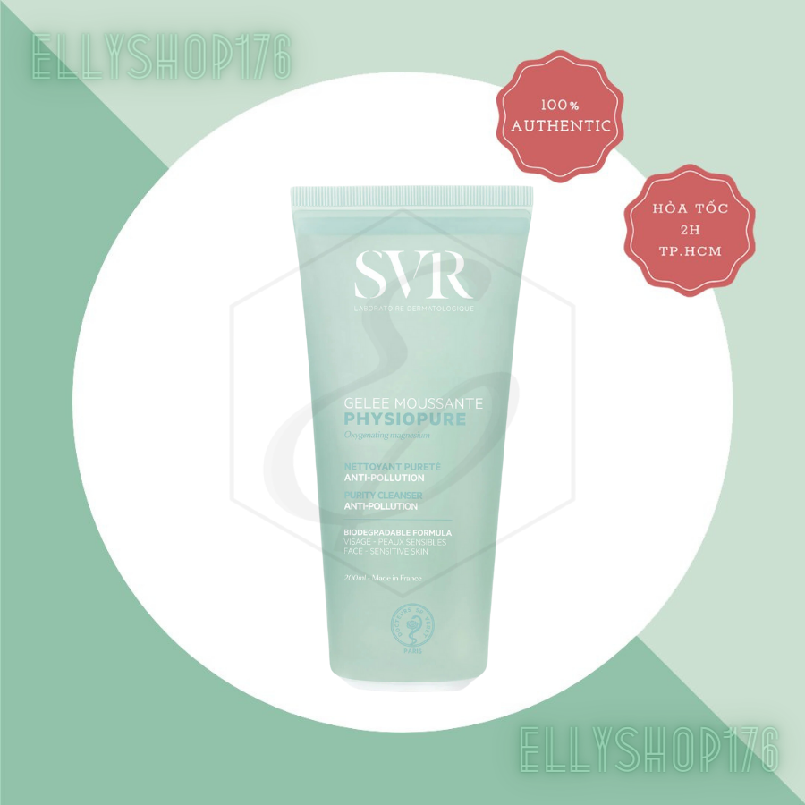 Gel rửa mặt SVR Physiopure Gelee Moussante cho da khô nhạy cảm (Xanh dương)