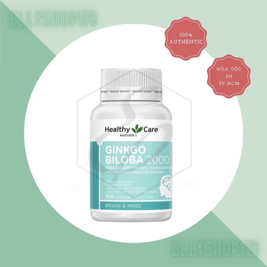 Healthy Care Viên Uống Hỗ Trợ Trí Não Ginkgo Biloba 2000mg - 100 Viên