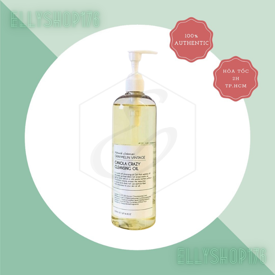 Dầu tẩy trang hoa cải Graymelin Vintage Canola Crazy Cleansing Oil- 300ml