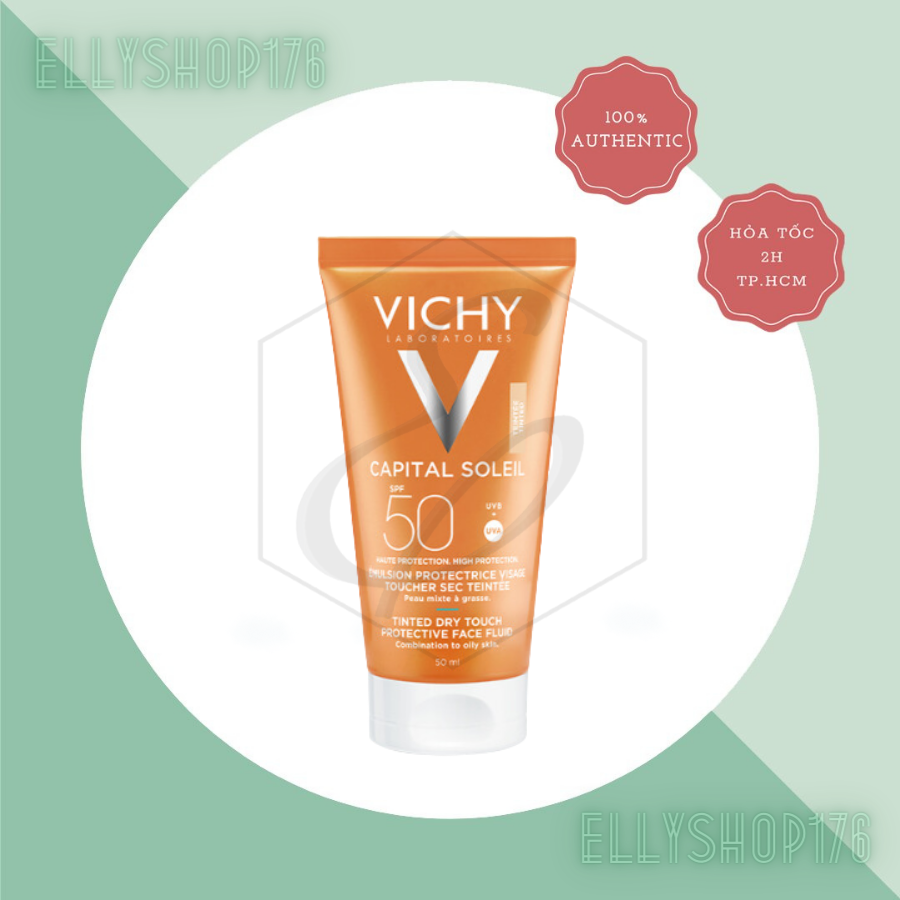 Kem Chống Nắng Da Hỗn Hợp, Da Dầu Vichy Capital Soleil Dry Touch Face Fluid Anti-Brillance Mattifying - 50ml