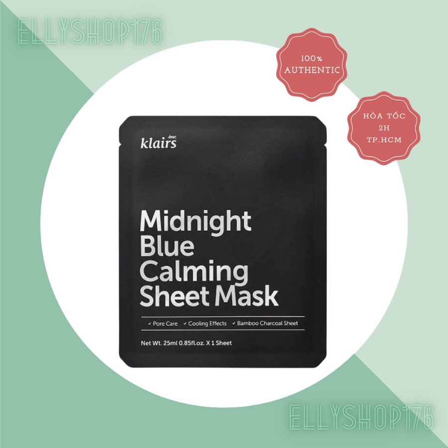 Mặt nạ làm dịu da Klairs Mignight Blue Calming Sheet