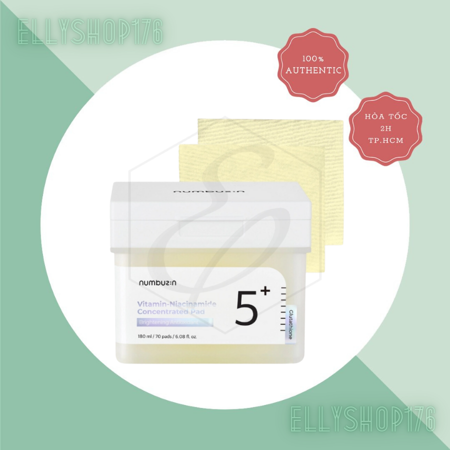Toner Pad Numbuzin No.5 Vitamin-Niacinamide Concentrated Pad 180ml (70 miếng)