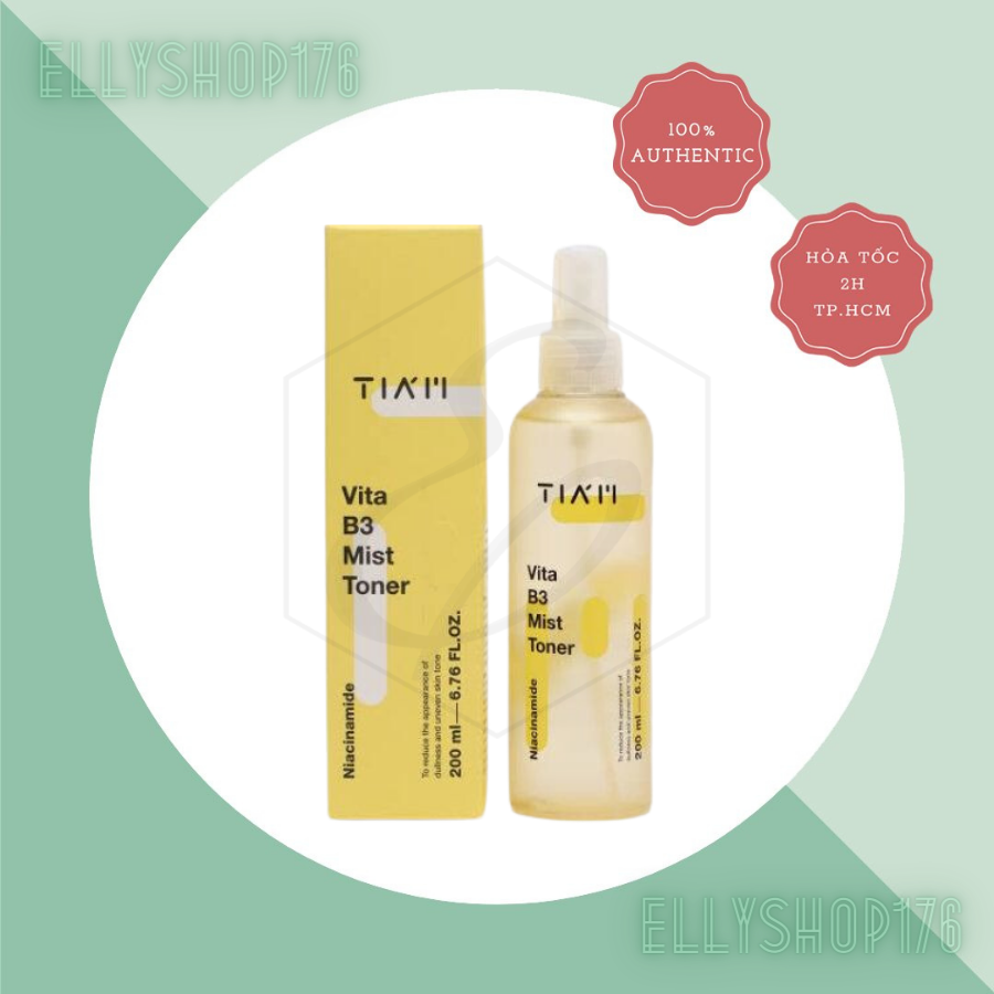 Toner dạng xịt sáng da, mờ thâm TIAM Vita B3 Mist200ml