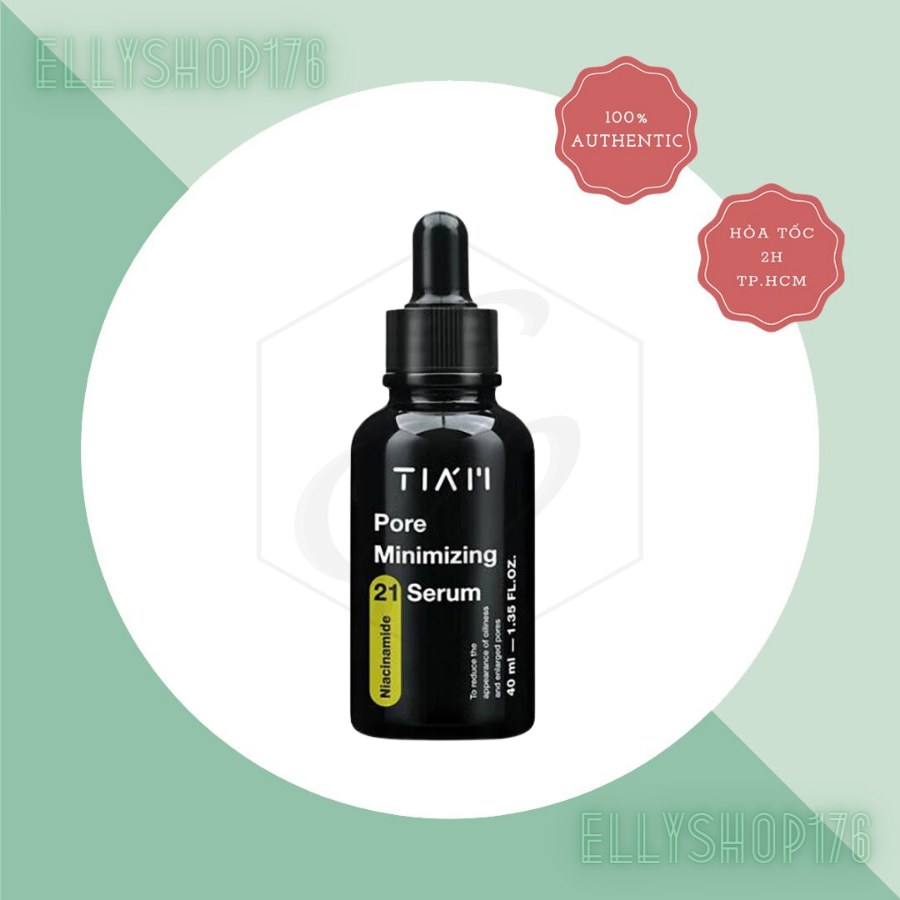 Serum Tiam Tinh Chất Kiểm Soát Dầu Nhờn, Thu Nhỏ Lỗ Chân Lông, Làm Đều Màu Da Niacinamide 20% + Zinc 1% 40ml