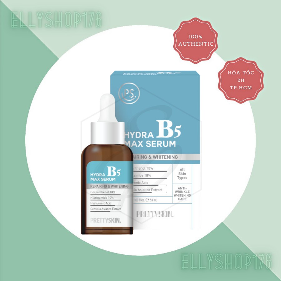 Tinh Chất Hydra Max Serum B5 Prettyskin Phục Hồi, Dưỡng Trắng Da - 50ml