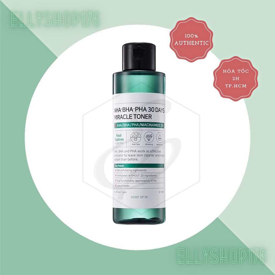 Nước hoa hồng trị mụn some by mi AHA-BHA-PHA 30 Days Miracle Toner - 150 ml